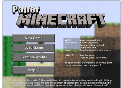 Paper Minecraft